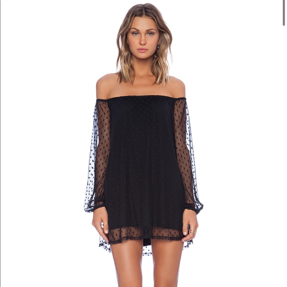 For Love and Lemons Precioso Dress in Black Dot